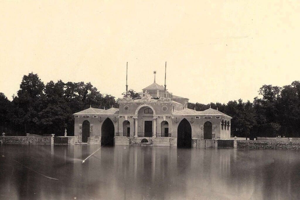Embarcadero del estanque del Retiro Foto de Charles Clifford 1852-1862 (BNE)