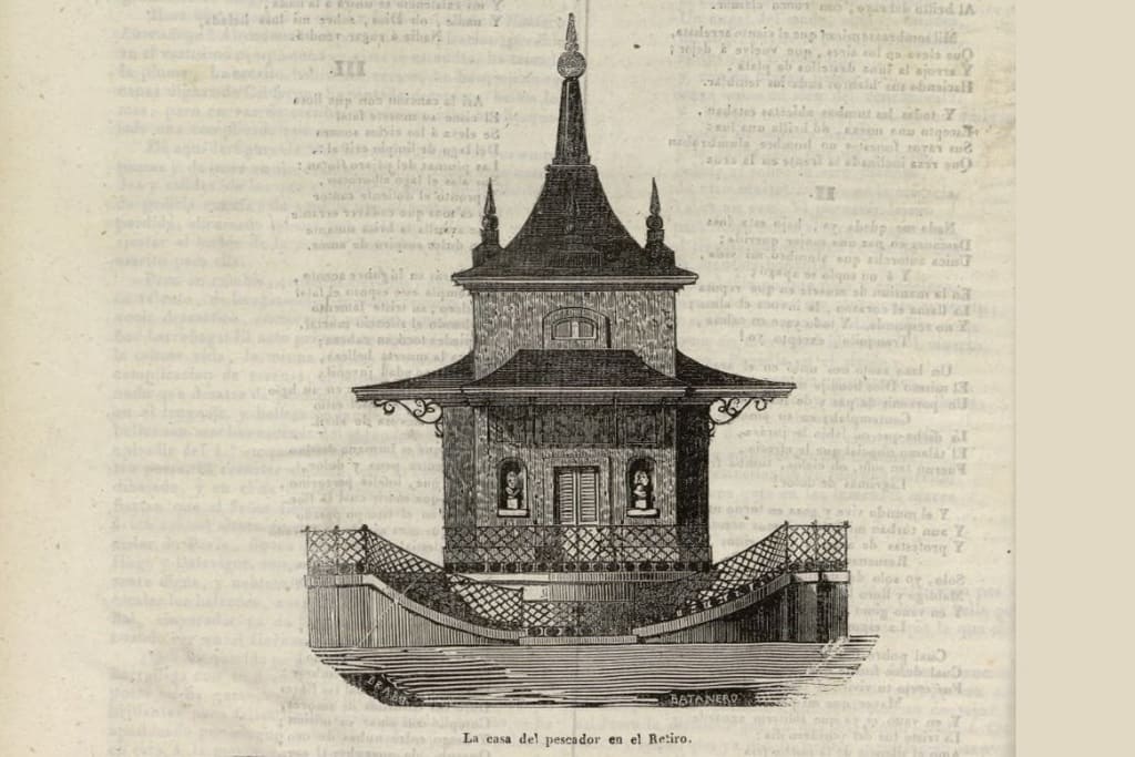 La Casa del Pescador en el Retiro - Semanario Pintoresco Español del 5 de julio de 1840 nº 27
