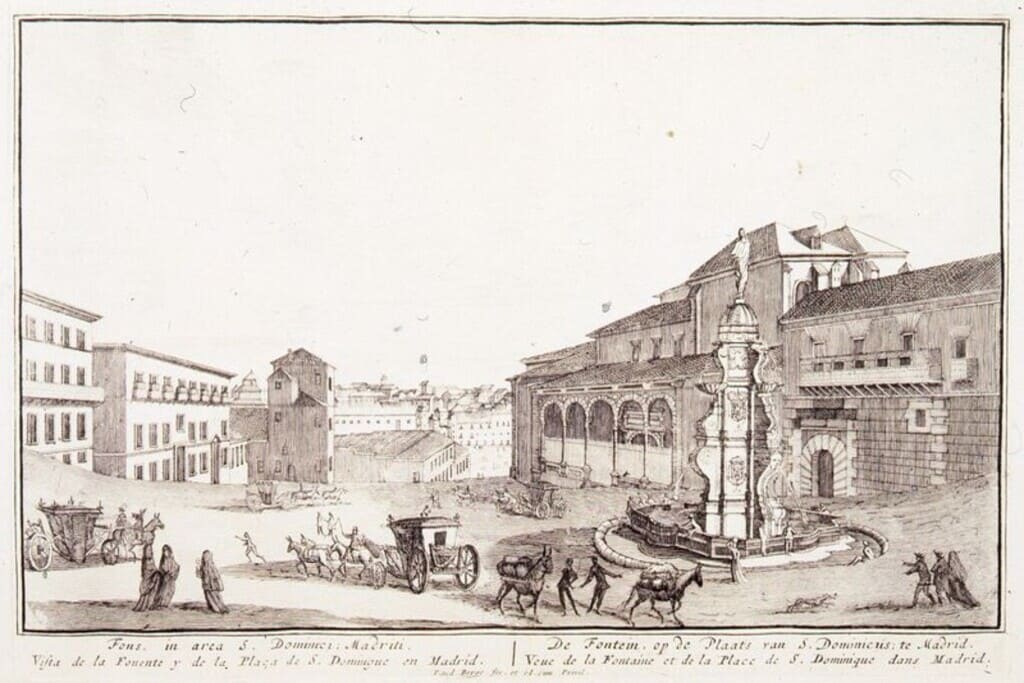 Plaza de Santo Domingo Pieter VAN DEN BERGE 1701 memoria de madrid