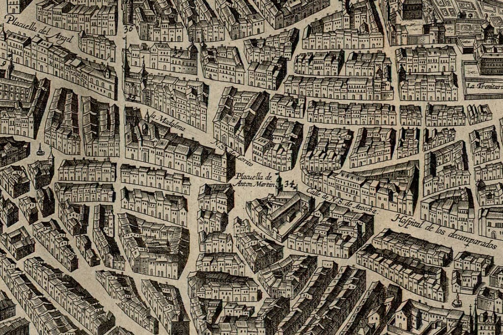 Plazuela de Antón Martín - Plano de Madrid, Marcelli – F. de Wit (1622 – 1635)