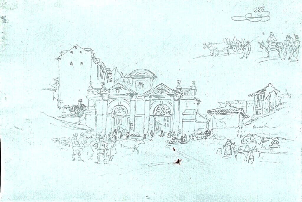 Puerta de Segovia rúbrica de Genaro PÉREZ VILLAAMIL 1835 memoria de madrid