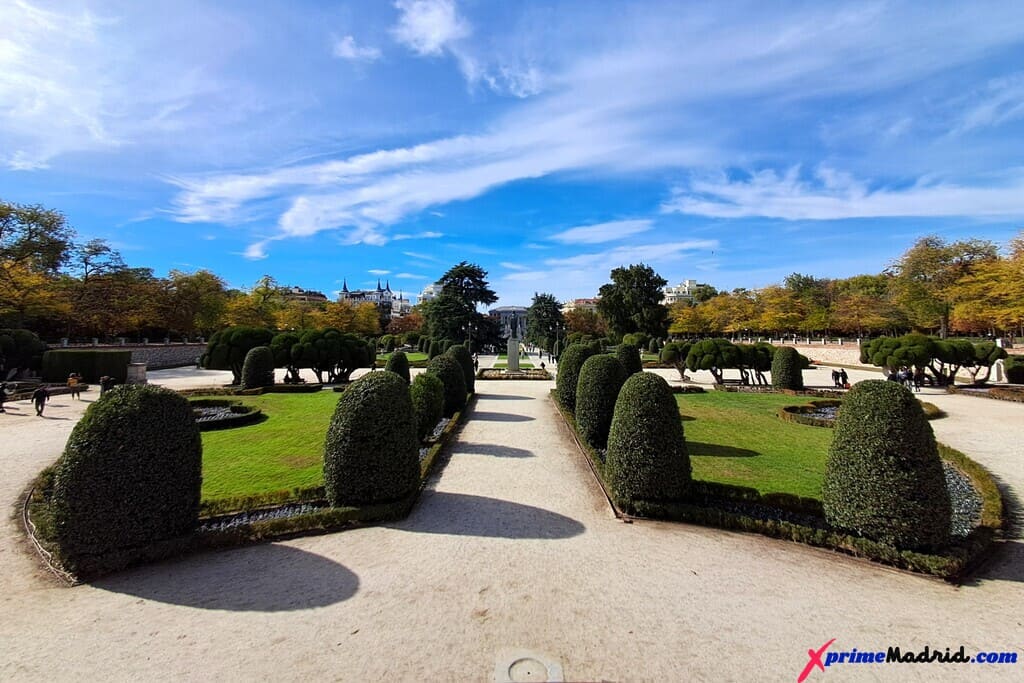 Vista del Parterre Francés de El Retiro